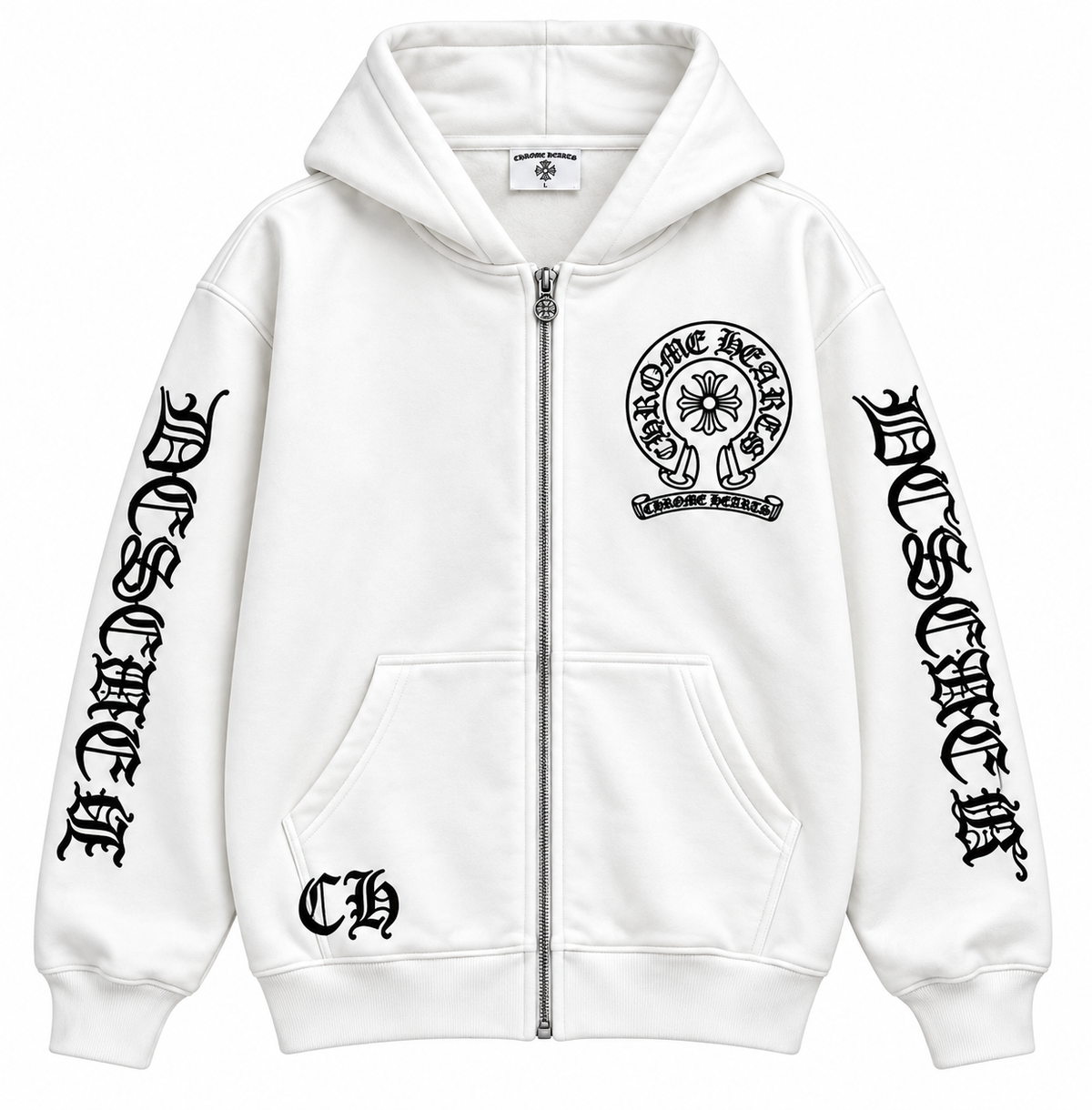 Chrome Hearts Horse Shoe Floral Hoodie