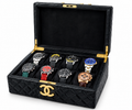 8- Slot Quilted Leather Watch Case with Watch